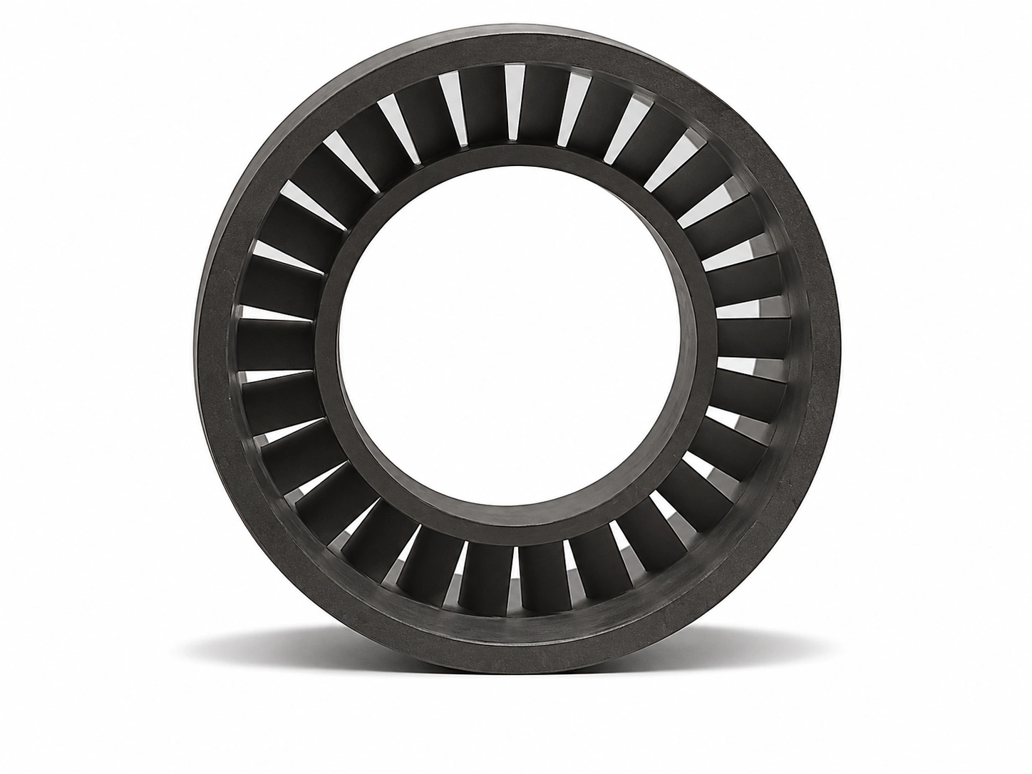 Vacuum-cast gas turbine nozzle ring made for high-temperature aerospace and power-generation applications