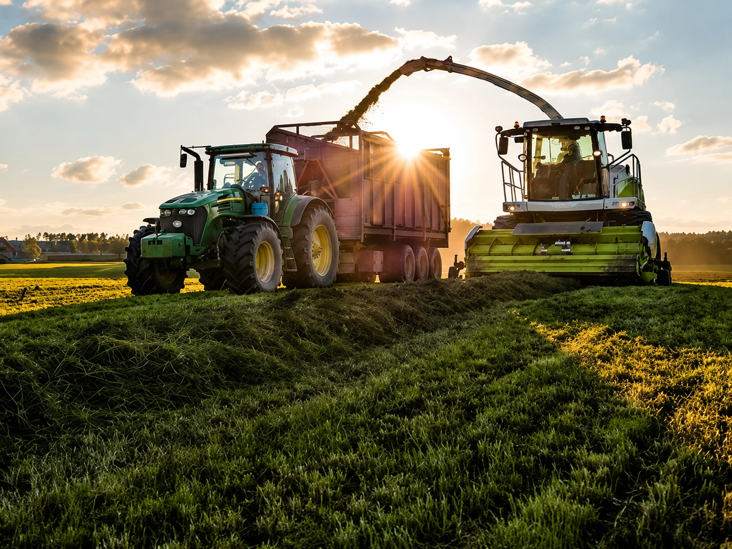 Agricultural machinery and tractor components used in field operations